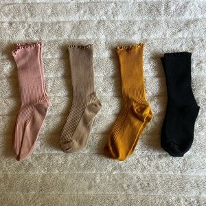 multicolored socks with frills